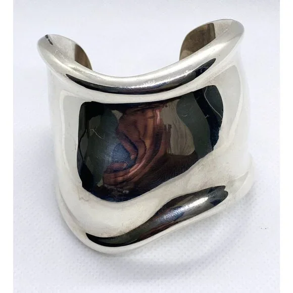 Tiffany & Co Elsa Peretti 1975 Sterling Silver 925 Bone  Cuff Bracelet Right - Picture 4 of 13